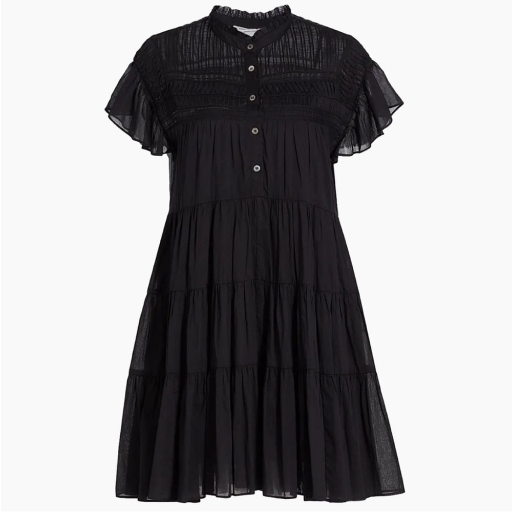Black Isabel Marant Tiered Sheer Dress